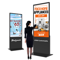 Écran publicitaire interactif intelligent Riotouch Kiosk, écran tactile vertical sur pied, affichage LCD Android sur pied