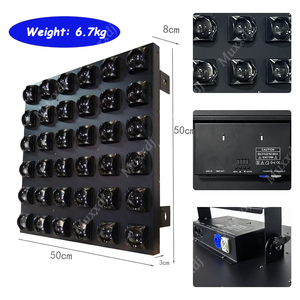 무대 조명 36X8W RGBW 4in1 <span class=keywords><strong>LED</strong></span> 매트릭스 블라인더 효과 조명 DMX512 제어와 배경 조명 주도