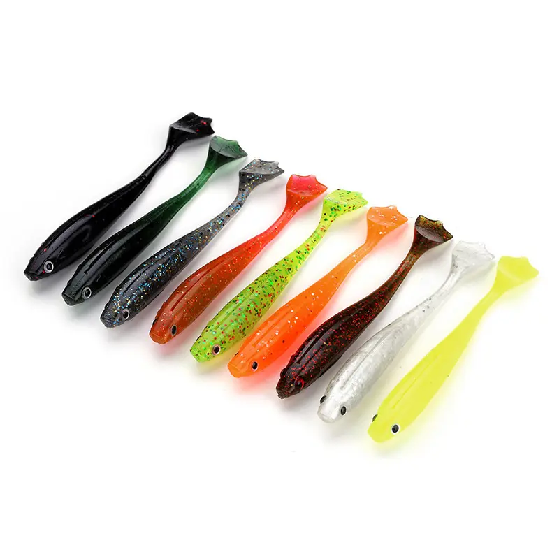 90mm 5g levrek yumuşak plastik balıkçılık lure T kuyruk Swimbait yavaş jig yüzmek shad mini balıkçılık bait deniz suyu için