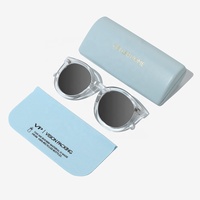 Étui à lunettes en cuir de première qualité couleur macaron, étui rigide en métal pour lunettes de soleil, emballage en cuir PU pour lunettes de soleil