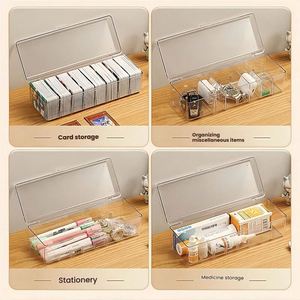 Caja de Almacenamiento para Tarjetas Pequeña, con Tapa Abatible, para Clasificar Tarjetas, Organizador de Escritorio, Gran Capacidad - Product Image 2