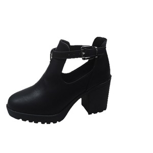 Autumn New British Style Platform Professional Shoes Large Size Thick Heel Round Toe Mid-Heel Deep-Cut Shoes for Women - Product Image 5