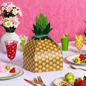 Cajas de Dulces de Papel con Forma de Piña, Recuerdos para Fiestas de Frutas, Barbacoas de Playa y Luau con Temática Tropical Hawaiana - Product Image 1