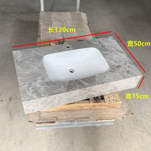 Blanc Jazz moderne et autres couleurs cintrage à chaud sans couture une pièce côté Splash monotrou montage granit hôtel utilisation lavabo de salle de bain - Product Image 4