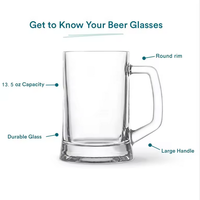 Chopes à bière ensemble de chopes avec poignées sans plomb Logo personnalisé verres Juce verre tasse Sublimation verre CLASSIC Modern Party
