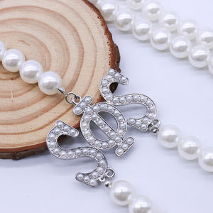 Trendy Zwart Wit Studentenvereniging <span class=keywords><strong>Swing</strong></span> Phi <span class=keywords><strong>Swing</strong></span> Accent Ontwerp Griekse Sps 1969 Soror Sieraden 2 Rijen Parel Ketting Decoratie Ketting - Product Image 5