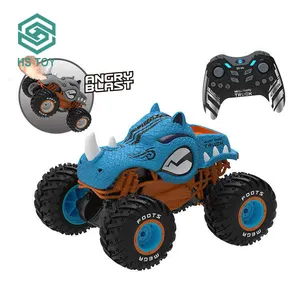 HS Cool Design 2.4G 1 14 Scale Animal RC Standing Up Stunt Dancing Climbing RC Stunt Car Gyro Toys Hobbies With Dinosaur