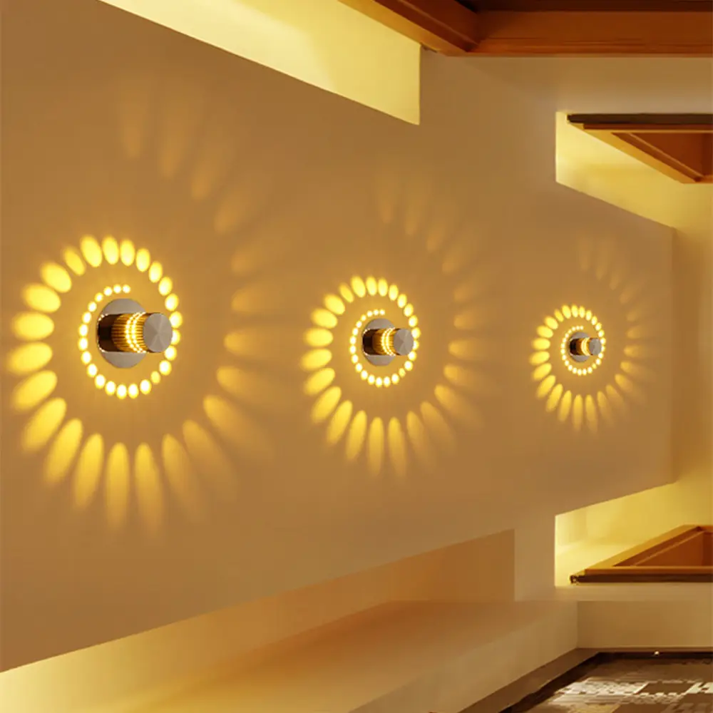 Modern Simple Spiral Wall Lamp Colorful Ceiling Led Indoor Lamp LED Wall Light For KTV Bar Corridor Living Room
