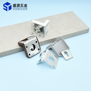 Shengyuan L-Shaped Iron Corner Bracket Cabinet Connector With Cover Black White Brown Gray Durable Hardware Accessory - Product Image 3