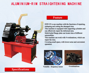 Máquina Enderezadora de Llantas de Acero RH-95 para Reparación de Ruedas de Automóviles, Función de Procesamiento de Tambor/Disco de Freno Hidráulico Semiautomático - Product Image 3