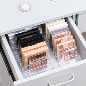 Transparent Cosmetic Storage Rack 4 Layers <b>Makeup</b> Organizer Drawer Divider <b>Box</b> For Eyeshadow Palette Blush Display Desktop Use - Product Image 2