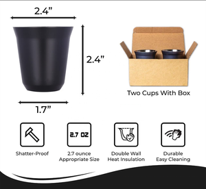 Tasse à expresso <span class=keywords><strong>en</strong></span> acier inoxydable à Double paroi avec LOGO personnalisé, tasses à thé, petits thermos <span class=keywords><strong>en</strong></span> métal, gobelet à boire, tasse à <span class=keywords><strong>café</strong></span> sous vide - Product Image 4