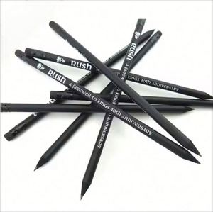 Lápices Personalizados al por Mayor para Hoteles y Estudiantes, Lápices Estándar de Color Negro con Mina HB y Borrador, Hechos de Madera - Product Image 3