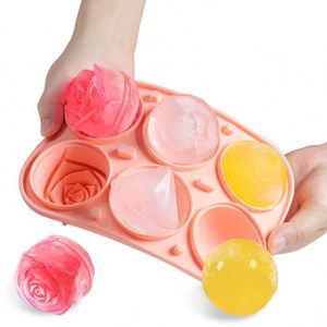 Silicone <b>Ice</b> Cube Tray Rose <b>Ice</b> Cube Mold Whiskey Frozen <b>Ice</b> Balls Making Boxes - Product Image 3