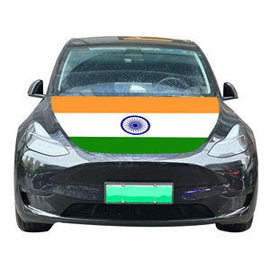 Funda para Capó de Coche con Bandera Nacional de la India, Venta Directa de Fábrica, Tela de Poliéster - Product Image 2