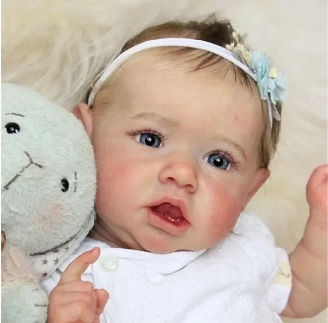 Popular moda educacional renascer 50cm silicone bebê emulado boneca