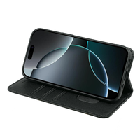 Casing Ponsel Kulit PU Magnetik Lipat untuk iPhone 18 17 16 Pro Max 17 16 15 14 Plus 17/16E Air 13 12 Mini dengan Tempat Kartu Dompet