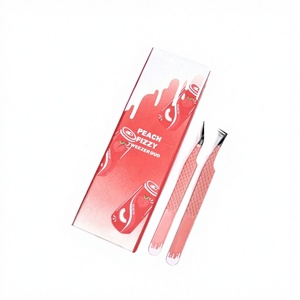 Nouvel ensemble de pinces à volume pour extensions de cils, précision, acier inoxydable, durables, antistatiques, longueur personnalisée, 45 degrés - Product Image 1