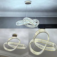 Magnifique Lustre de Plafond en Cristal de Fer Doré TOGETHER Hôtel, Suspension Luxueuse en Cristal, Lampe Pendentif