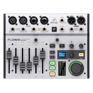 Behringer FLOW 8 8-Input Digital Mixer Bluetooth App <strong>Control</strong> 60mm Channel Faders 2 FX Processors USB/Audio Interface 4-Band EQ - Product Image 2