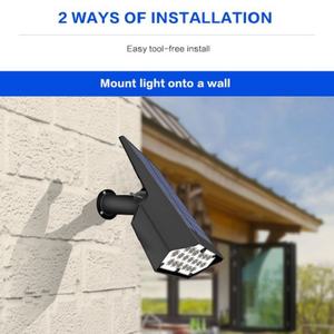Luces Solares para Exteriores, 19 LED/2 Modos, 2 en 1, Iluminación para Jardín, IP65, Impermeables, Luces de Pared para Caminos y Patios - Product Image 3