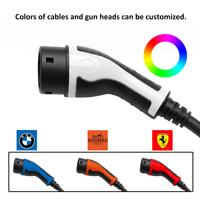Câble de recharge pour véhicule électrique domestique 16A - 32A Type 2, câble de chargeur EV 3,5-22kW, 5 mètres, TPU