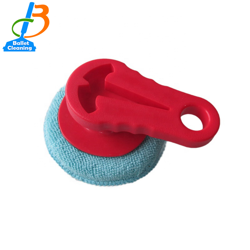 Круглая полировальная Накладка для автомобиля, полировальная накладка из микрофибры с пластиковой ручкой