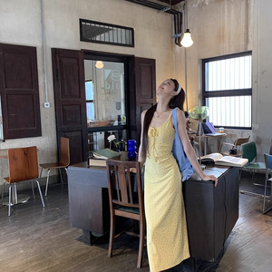 Women's Summer Floral Maxi Dress <b>Spaghetti</b> <b>Strap</b> Natural Waist Breathable Leisure Casual Dress - Product Image 2