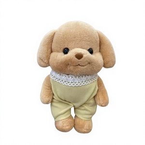 Jouets en peluche chiens Poodle à quatre membres articulés, en coton PP, série Golden Retriever, figurines familiales, série fille et bébé, Calico Stress - Product Image 4