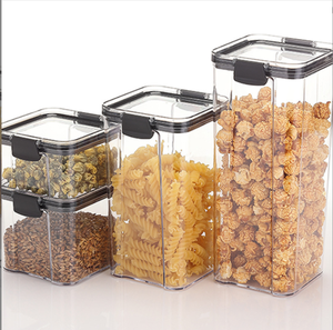 Hot Sales Square Transparent sealed Jar Fresh-keeping <b>Box</b> <b>Kitchen</b> Grain <b>Storage</b> tank - Product Image 1