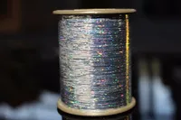 1 Spule 7000-12000m 0,25mm Flash abou Holo graphic Lametta Laser Flache Mylar Lametta Sparkle Crystal Flash Fliegen binde materialien