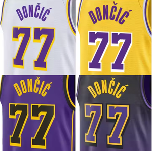 Toptan 2025 yeni ucuz #77 Luka Doncic yüksek kaliteli nakış amerikan basketbolu Jersey - Product Image 2