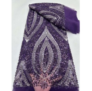 Dentelle française de luxe avec paillettes et perles Perruque HD dentelle frontale perruques de tresse humaine dentelle avant <span class=keywords><strong>robe</strong></span> de mariée sirène - Product Image 6