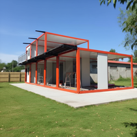 Cadre de conteneur personnalisé maison préfabriquée 3 chambres et salon Soudan du Sud maison conteneur détachable en acier galvanisé