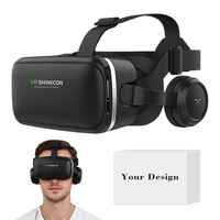 Casque VR 3D professionnel à distance interpupillaire réglable avec contrôle du volume, lunettes de réalité virtuelle pour films et jeux 3D
