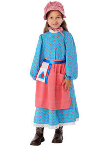 Disfraz de Niña para el Día Nacional 2026, Vestido Colonial Azul de las Praderas con Mangas Largas para Halloween, Inspirado en Películas y Televisión - Product Image 5