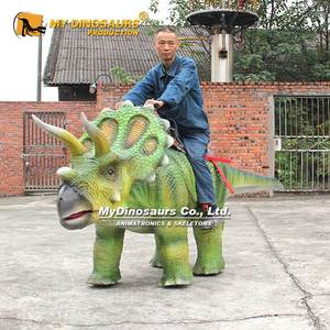 MY Dino DR027 Manège pour enfants dans les centres commerciaux, dinosaure animatronique marchant, tricératops - Product Image 1