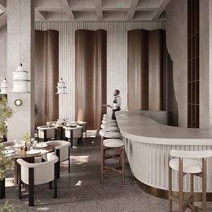 Mobilier de restaurant sur mesure, comptoir de bar moderne, tables et chaises de salle à manger, design d'intérieur, aménagement de boutique - Product Image 1