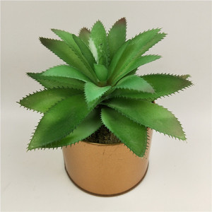 卸売人工鉢植え植物、家庭やデスクの装飾用、UV耐性PVC/PE葉、最低注文数96個、低メンテナンス鉢 - Product Image 3