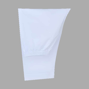 CELINNE Lightweight Saudi Style White <b>Trousers</b> <b>Elastic</b> <b>Waist</b> Loose Fit Breathable Muslim Mens Pants - Product Image 2