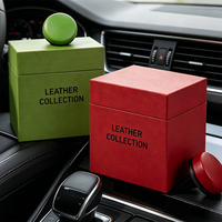 Diffuseur de parfum pour voiture en cuir d'agneau, désodorisant d'habitacle personnalisé avec logo, clip parfumé pour voiture