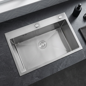 Évier de cuisine en acier inoxydable 304 à bol unique fait à la main Design en relief Taille moyenne à un trou de l'usine du Vietnam Très bon prix - Product Image 1