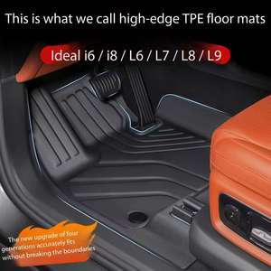 Tapis de sol spéciaux en TPE pour Li Auto L6 avec surface en tapis peluche double couche - Tapis de coffre de voiture - Tapis de sol intérieur - Product Image 3