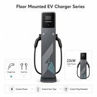 Nueva Estación de Carga para Vehículos Eléctricos de 22kW Tipo 1/Tipo 2 GB NACS, Inteligente, con OCPP, APP, WiFi, RFID, CE, LCD, OEM, IP65, para Hogar y Fábrica