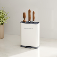 WIREKING Organisateur d'évier de cuisine avec porte-brosse, porte-éponge et plateau d'égouttage pour outils de nettoyage et rangement sur comptoir