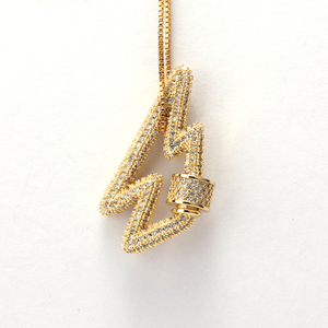 Mạ Vàng <span class=keywords><strong>CZ</strong></span> Micro lát sét hình dạng vít móc cài đối với trang sức Làm Vòng Cổ Vòng đeo tay nối DIY phát hiện - Product Image 6