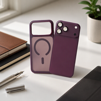 Étui magnétique avec autocollant arrière de couleur assortie sans couture pour iPhone 14 Pro, transforme en iPhone 18 Pro, protection intégrale contre les chocs pour l'appareil photo