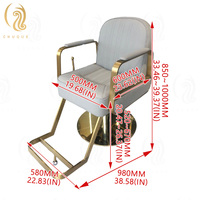 Chaise de coiffure multifonctionnelle pliable en cuir Chuque Modern, en acier inoxydable, pour hôtel, salon, extérieur et séjour