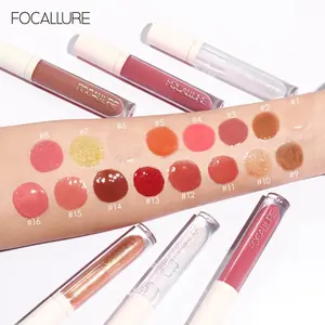 FOCALLURE FA153 Lipgloss Whole Sale High Shine 16 Colors Mint Extract Glossy Makeup