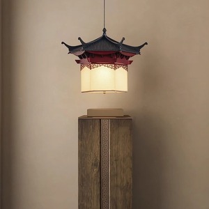 Solid Wood Loft Chandelier Zen-Inspired Chinese for Restaurants Tea Rooms <b>Dining</b> Areas Corridors Hotels Guesthouses Rustic AC - Product Image 4